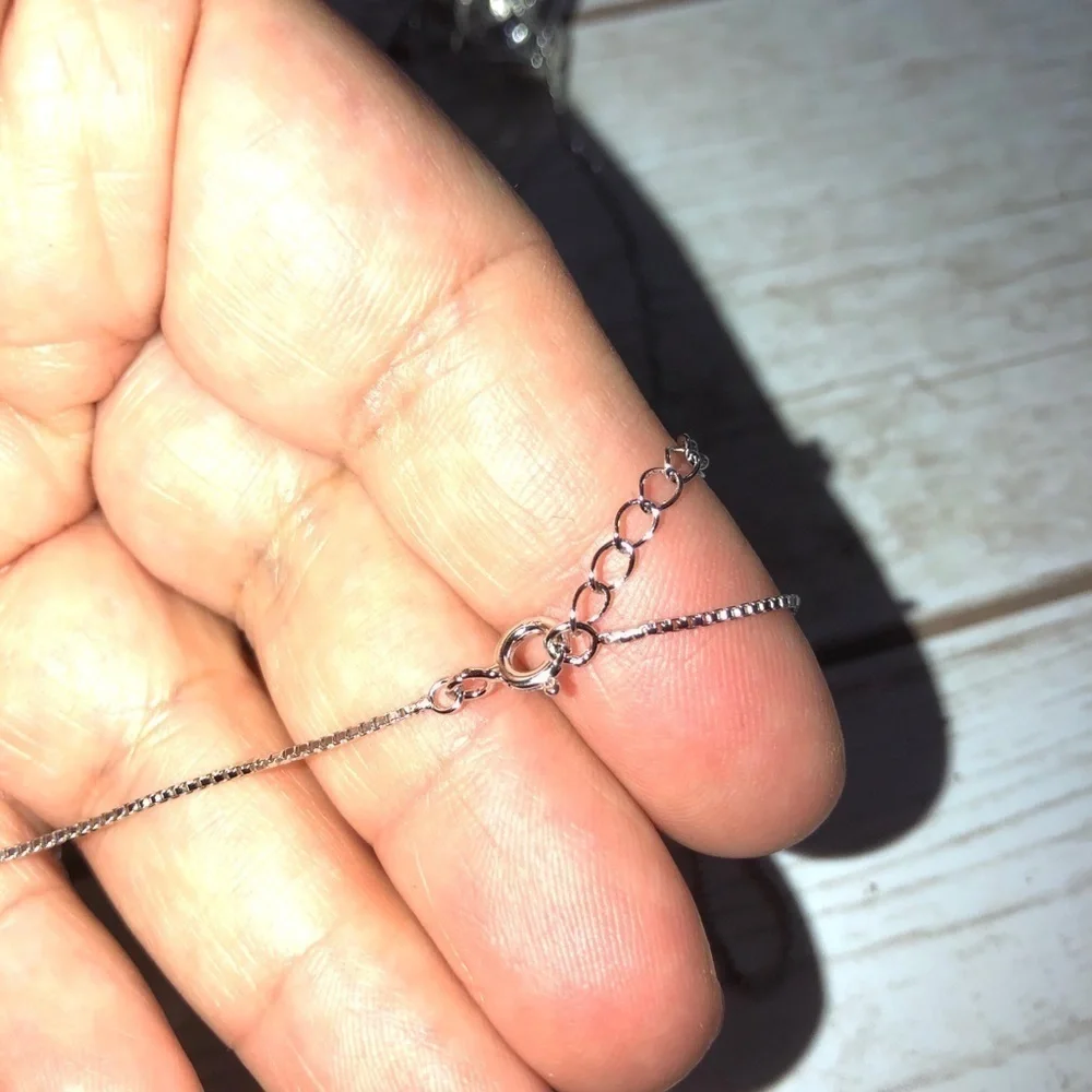 ALWAYS MY MOM Grandma Red Stone Pearl Heart Pendant Chain Necklace